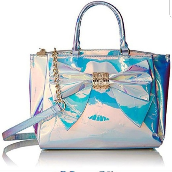 Sold* Betsey Johnson Iridescent Bow Bag - Picture 3 of 6